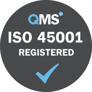 QMS ISO45001 Registered logo